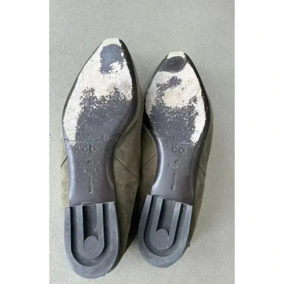 Co Women’s Lace Up Flat Green Suede Size 41 9 9.5 Slip On - Picture 6 of 6